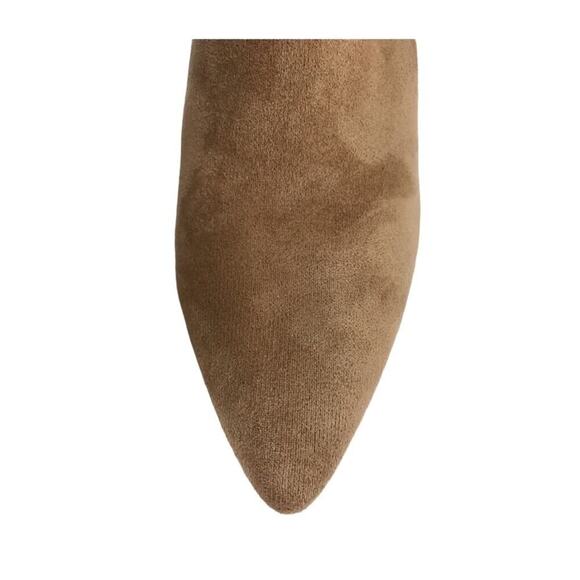 VICI Faux Suede Heeled Bootie Sz 9 Tan Western Preppy Cowgirl Streetwear Grunge - Picture 9 of 13